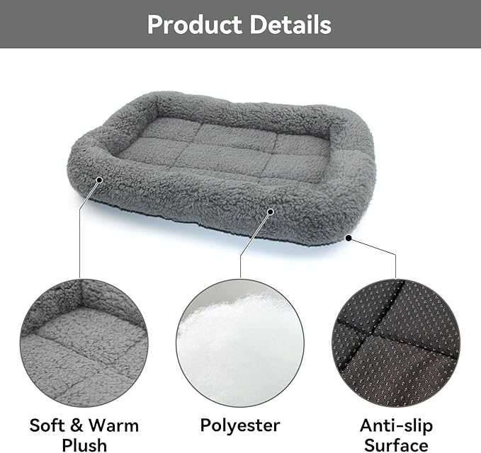 lesypet Cat Beds for Indoor Cats, 15" x 10" Small Cat Bed Curl Sleep Plush Cushion with Pillow, Non-Slip Bottom Washable Mat for Small Pet Puppy Rabbit, Small