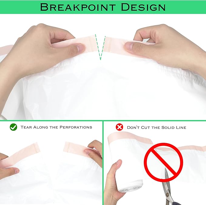 60 Count Cat Litter Box Robot 4 and 3 Waste Bags, 26" x 16" Thicken Durable Drawstring Litter Box Liners Poop Bags, 10~12 Gallons Self-Cleaning Automatic Litter Box Bags