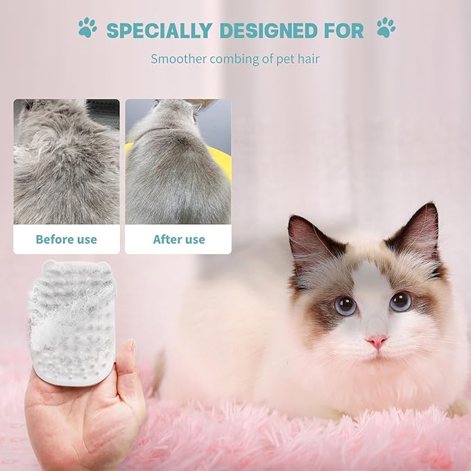 2Pcs Cat Self Grooming Brush, Pet Tickling Artifact for Cats Tickling Comb Pet Brush for Long Short Hair Cat Dog Tickling Tool, Reduce Shedding, Scratching and Itchiness, Silicone Cat Self Scratcher