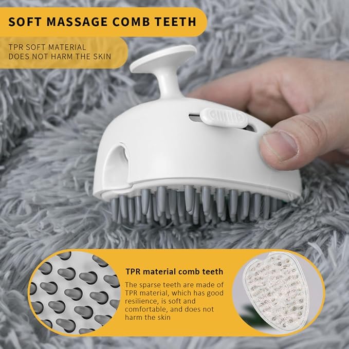 4 in 1 Cat Steam Brush for Shedding, Rechargeable Cat Brush with Steam, Steam Pet Hair Brush for Indoor Cats, Massage, Cleaning, Shedding, Combing & Remove Floating Hair All In One