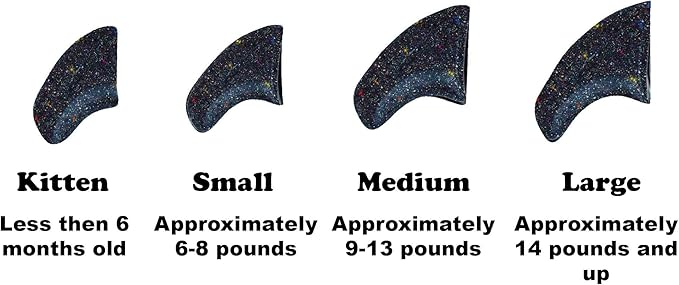 40 Pack Soft Nail Caps for Cat Claws Black Holographic Glitter (Large)