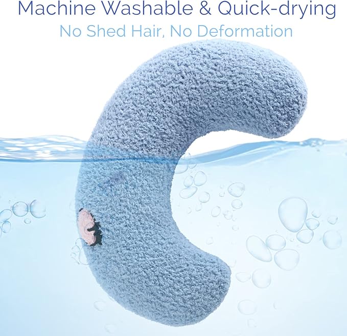 Les Arbres Fair Little Pillow for Cats, Ultra Soft Fluffy Pet Calming Toy Half Donut Cuddler for Joint Relief Sleeping Improve Machine Washable