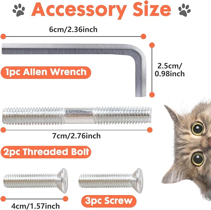 PowerKing Mushroom Cat Scratching Head Replacement - Natural Sisal Refill Parts with M8 Screws - Durable, Safe, and Decorative - Fits Most Scratching Posts Refurbishment (Pink)