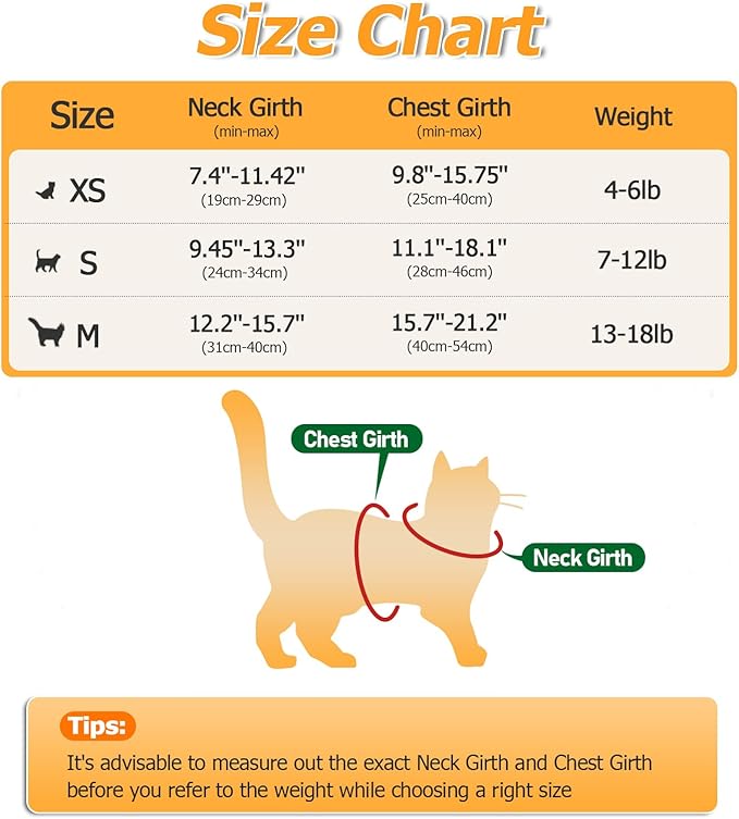 Halypet Cat Harness and Leash Set [MAX Safety 4th-Gen Upgrade] Escape Proof Adjustable Cat Leash Comfortable Soft Vest Easy to Wear Kitten Harness with Reflective Strip for Cats Walking, S Mint Green