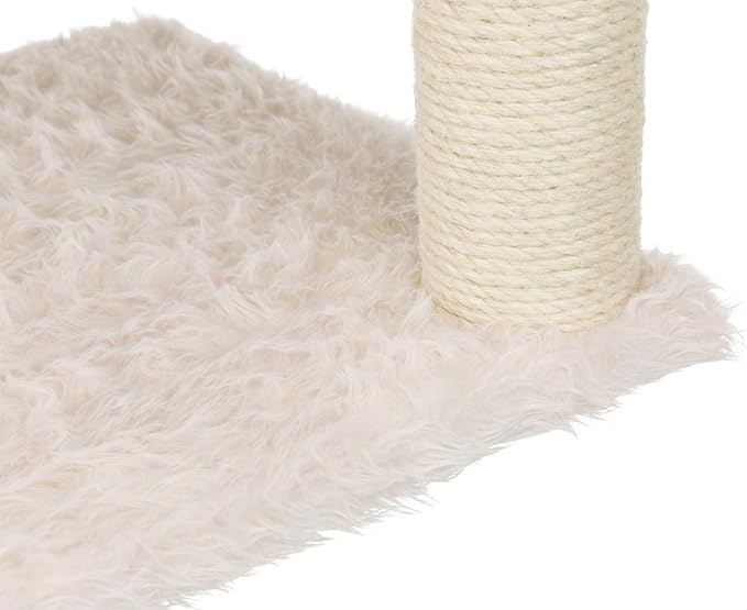 TRIXIE Baza Scratching Post with Hammock | 18" Base. Color: Cream