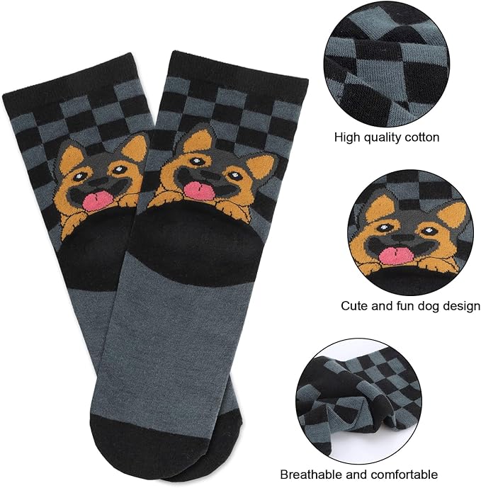 AGRIMONY Women's Cat Socks Cute Animal Socks Dog Valentines Easter Fun Gifts for Women