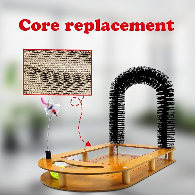 Premium Cat Scratcher Pad - Cardboard Scratcher Pad Replacement - Prolonged Lifespan & Furniture Protection – Designed for Active Cats (Replacement Board)