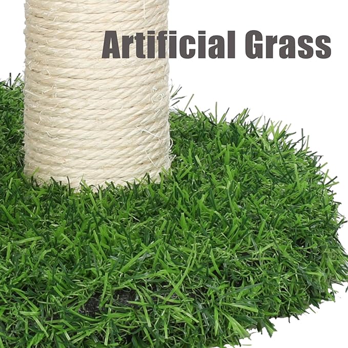 Mushroom Cat Scratching Post, Natural Durable Sisal Scratching Post, Mushroom Scrather Featuring with Sisal Caps Scratch Pole and Interactive Toy Ball, Mushroom Cat Post for Kittens and Small Cats