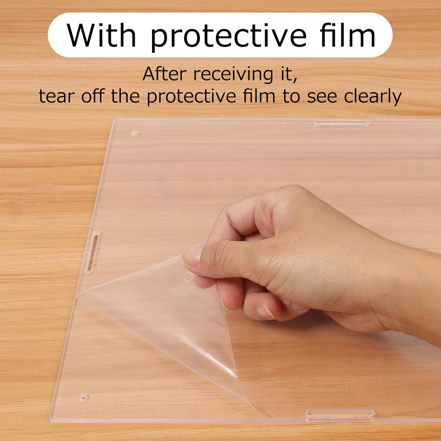 Acrylic Tarantula Enclosure, Reptile Terrarium Breeding Tank w/Temperature Hygrometer,Habitat Reptiles Feeding Box Isopod Terrarium Cage for Insect Lizard Home Office (Reptile-Tank-L(No Tray))