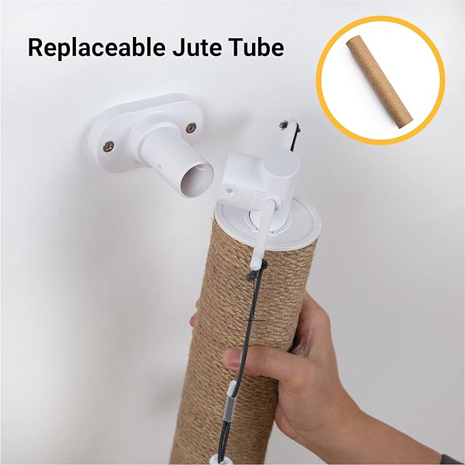 SVD.PET 17in Cat Tree Scratching Post Replacement, Natural Jute Pole, cat Scratching Post, cat Tree, Kitten Scratcher, cat Scratcher, Kitten Scratching Post (M8, 17in/43.2cm)