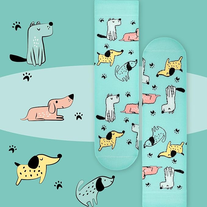 AGRIMONY Funny Cat Dog Socks for Women Teen Girls-Animal Novelty Cute Socks-Mothers Day Cat Dog Mom Gifts Stocking Stuffers