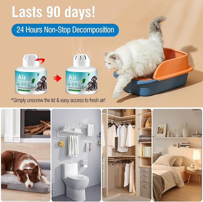 5.3 oz./150g Pet Odor Eliminator Pet Odor Eliminator for Strong Odor Gel Air Purifying Gel Suitable for Home Pet Deodorant Box - Odor Eliminator to Freshen Air
