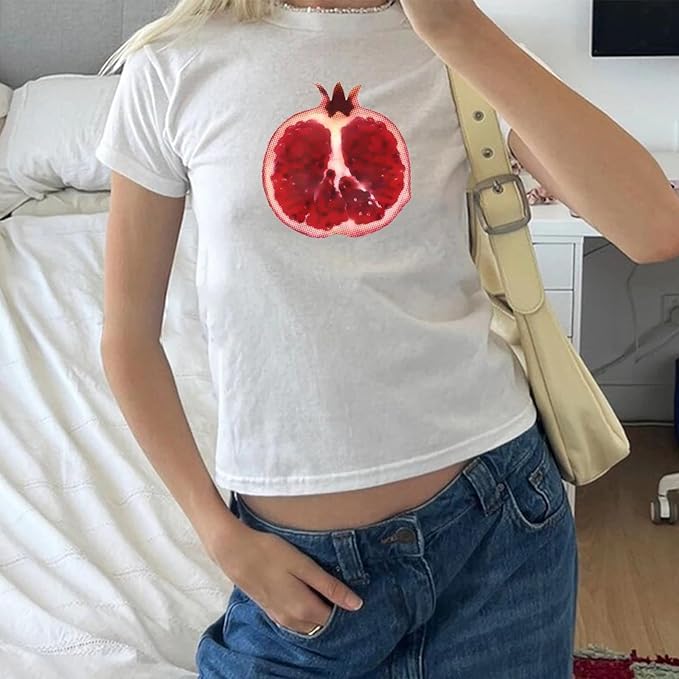 Baby Tees Women Graphic Tops Y2K Grunge Clothes