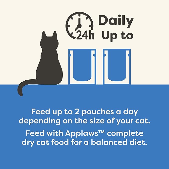 Applaws Natural Bone Broth Wet Cat Food Topper, Limited Ingredient Bone Broth for Cats, Real Protein Wet Food Topper for Cats, Tuna Fillet Bone Broth Topper (12 x 3oz Spout Pouches)