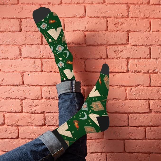 AOYEGO Volleyball Funny Socks Water Polo Balls Iridescent Novelty Casual Crew Socks Contrast Color Design for Women Men Gift