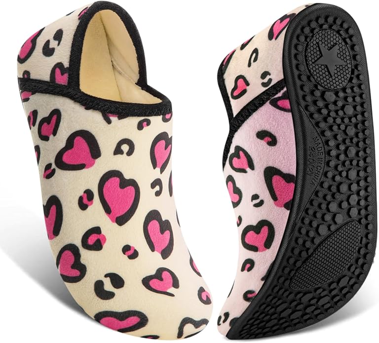 ATHMILE House Slippers for Women Men Indoor Barefoot Slippers Socks Furry Slip on House Shoes Cozy Comfy Slippers for Home Bedroom Travel Yoga