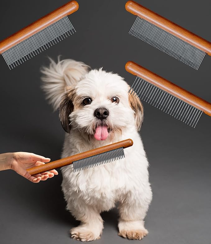 9Pcs Cat Brush, Self-Cleaning Slicker Brush for Long and Short Haired Dogs, Rabbits, and Pets, Grooming and Shedding Brush for Cats, Removes Tangled Hair and Shedding from Pet Mats Easily