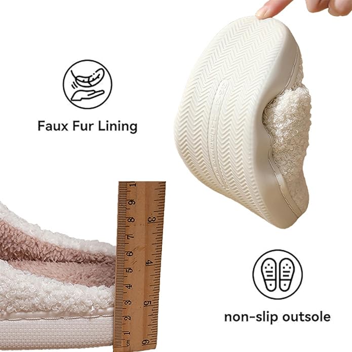 Animal Pattern Slippers - Hello Cat, Bear, Moose & Love Designs - Comfy Memory Foam Plush Cloud Slippers for Couples & Indoor Home