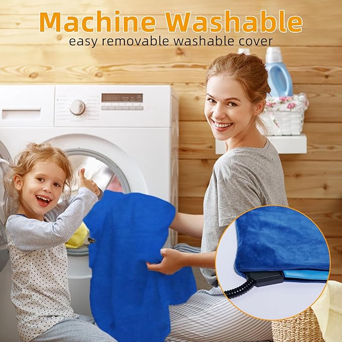 Pet Heating Pad, 6 Adjustable Temperature Heated Dog Cat Bed with Timer,Indoor Warming Heated Mat Pad with Chew Resistant Cord,19.7 x 15.7 Inches