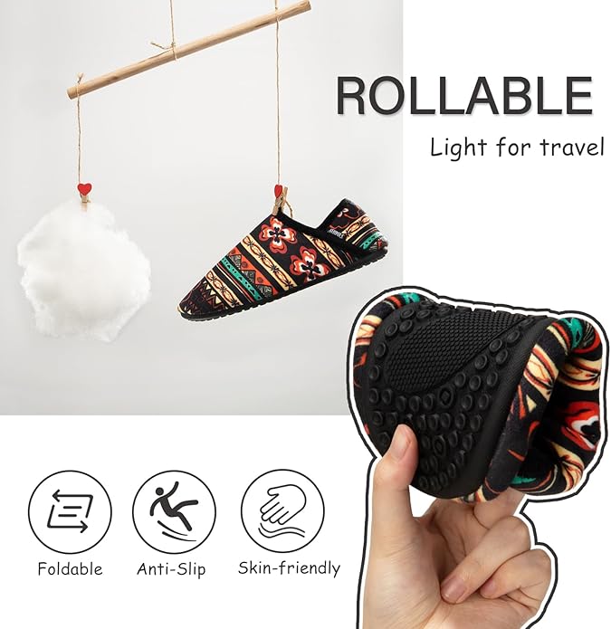 ATHMILE House Slippers for Women Men Indoor Barefoot Slippers Socks Furry Slip on House Shoes Cozy Comfy Slippers for Home Bedroom Travel Yoga