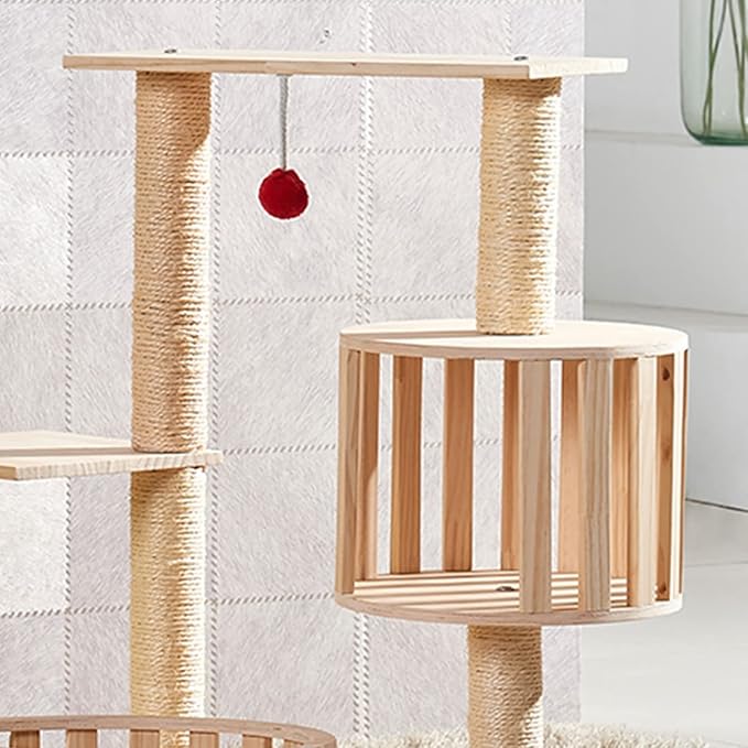 4PCS 12 Inch Cat Scratching Post with Natural Sisal Rope Cat Scratch Pole Cat Scratching Tree Scratching Posts for Indoor Cats Replacement Part Accessories for DIY Cat Tower Cat Hammock