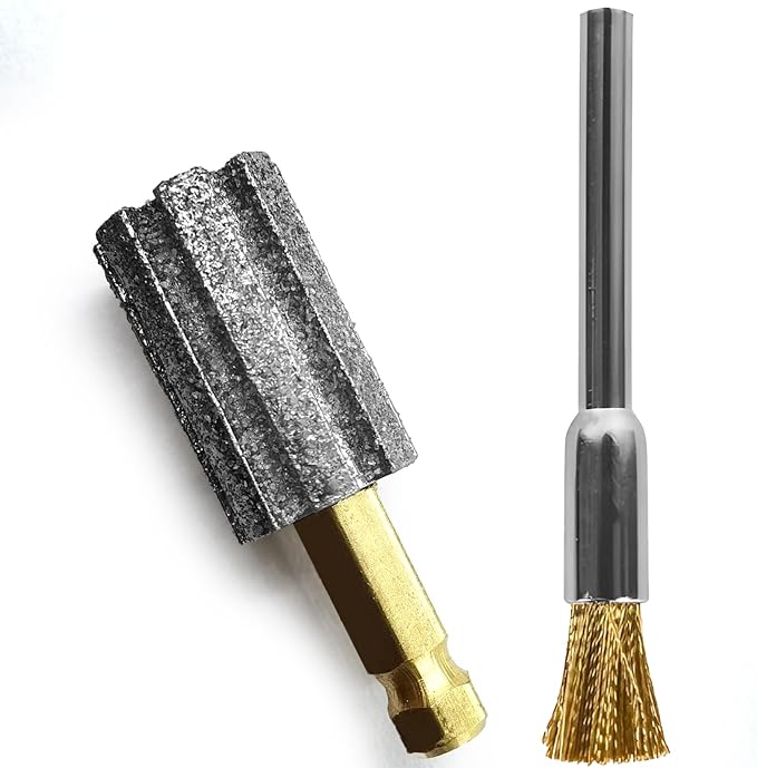 Anti-Clogging Dog Nail Grinder Wheel, Faster Cooling Pet Nail Grinding Head with Steel Brush Compatible with Casfuy & Many Brands for Small Medium Large & Anxious Dogs - Don't Cover It