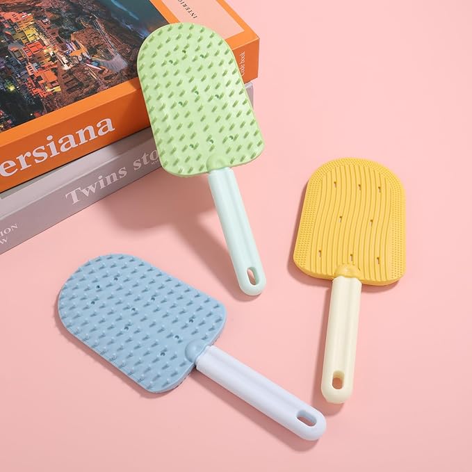 3pcs Cat Tongue Combs, Double Sided Cat Grooming Tongue Brush with Comfort Grip Handle Cat Tongue Licking Hair Comb Pets Shedding Brush for Grooming Hairballs & Keeping Clean