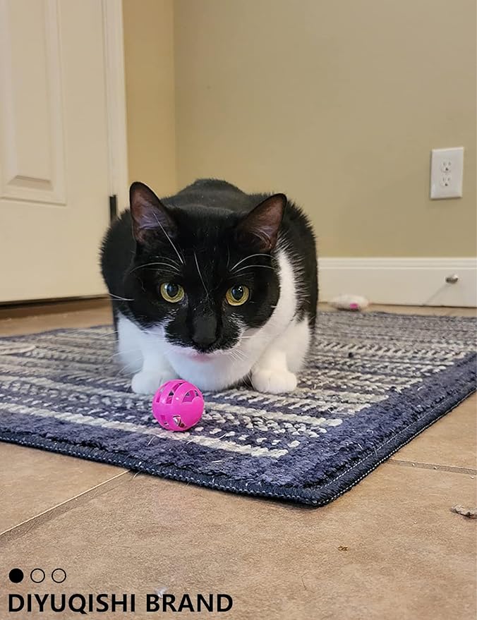 Assorted Cat Toys for Indoor Cats & Kittens - 26-Piece Set with 6 Bell Balls & 20 Reflective Balls for Safe Active Play & Mental Stimulation