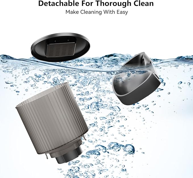 Automatic Cat Feeder: 4L Timed Cat Food Dispenser Programmable 1-6 Meals for Cat and Small Medium Dog- Auto Pet Feeder Easy to Set Up Dual Power Supply with Desiccant Bag| Detachable Washable