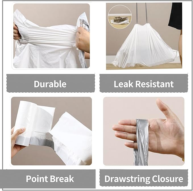 60 Count Cat Litter Box Liners Bags For Litter Robot 4 and 3, 26.5" X 16.7" Drawstring Litter Robot Liners Bags For Self-Cleaning Litter Box,Thick And Heavy Duty Litter Robot Waste Bags