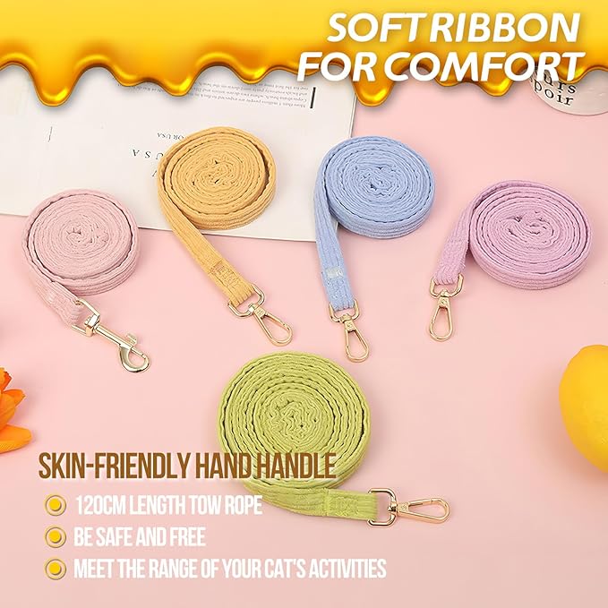 Cat Harness and Leash Set Escape Proof for Small Large Cats, Adjustable Cat Harnesses & Leashes for Walking, Lightweight Kitten Harness for Kittens