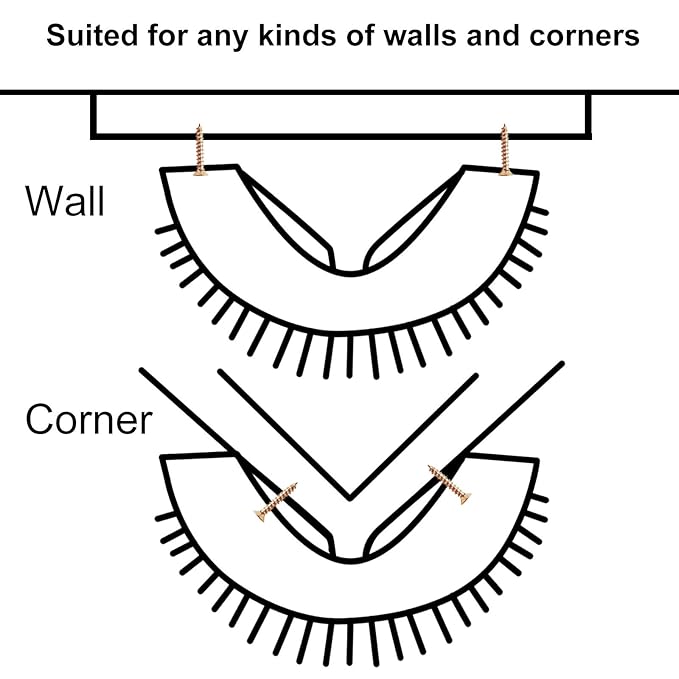 2 PACK Cat Self Groomer,Softer Cat Corner Scratcher For Wall With Catnip,Pet Grooming Massage Kitten Brush,Cat Face Scratcher For Kitten with Long &Short Fur (Black)