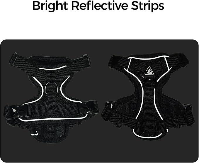 Cat Harness and Leash Set Escape Proof Tactical Small Kitten Harness Emotional Support Cat Vest, Black, S