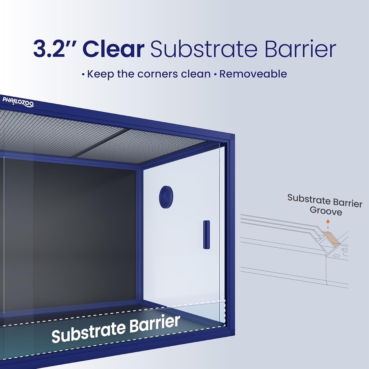 120 Gallon Bearded Dragon Tank,48" x 24" x 24" Reptile Tank with Sliding Door Top Screen Ventilation, Front Opening Reptile Enclosure for Easy Maintenance