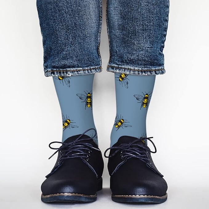 AOYEGO Volleyball Funny Socks Water Polo Balls Iridescent Novelty Casual Crew Socks Contrast Color Design for Women Men Gift