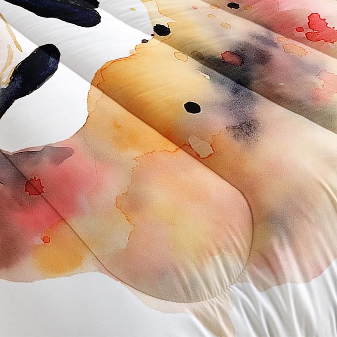 AILONEN Fox Comforter Set Queen Size, Cute Fox Quilt for Teen Girls Kids, Animal Pattern Printed Superior Kids Bedding Set, Microfiber Fabric, 3 Piece Set: 1 Comforter and 2 Pillowcases