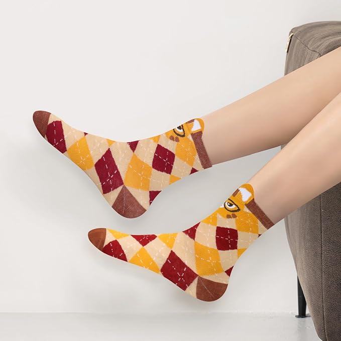 AGRIMONY Women's Cat Socks Cute Animal Socks Dog Valentines Easter Fun Gifts for Women