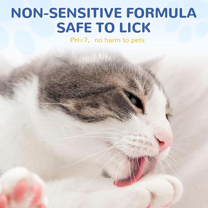 10 Pcs Pet Cleaning Glove Wipes for Dogs & Cats, Hypoallergenic Grooming Wipes, Dog Wipes for Paws and Buttocks, Dog Wipes Cleaning Deodorizing Suitable for Pet Dry Cleaning, Daily Care and Travel