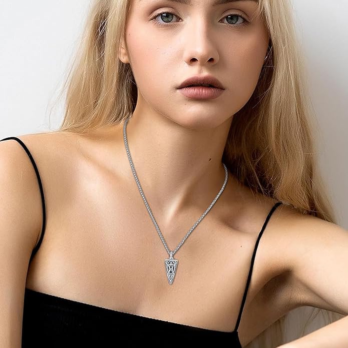 Aniu Cremation Jewelry for Ashes S925 Sterling Silver Urn Necklace Memorial Necklace for Human Ashes of Loved Ones Keepsake Pendant for Men Women