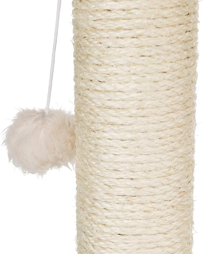 TRIXIE Baza Scratching Post with Hammock | 18" Base. Color: Cream