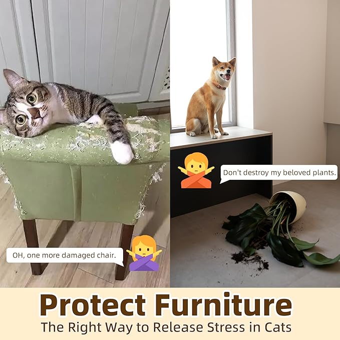 35 inch Cat Scratching Posts for Indoor Cats Tall Cat Scratch Post Wrapped Sisal Rope Large Plam Tree Scratching Post for Kittens and Large Cats