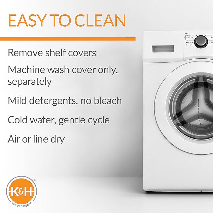 K&H Pet Products EZ Mount Window Sill Cat Bed, Cat Window Hammock, Sturdy Cat Window Perch for Large Cats, Cat Window Bed Cat Furniture, Cat Hammock for Window 4 Level Cat Perch Cat Shelf - Gray