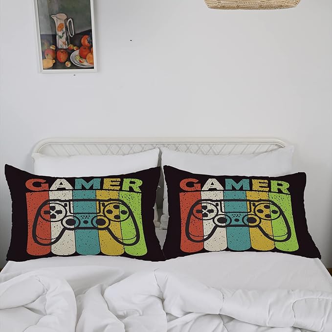 AILONEN Gamer Comforter Set for Teen Boys - Gaming Bedding Set with 3 Piece 1 Comforter and 2 Pillowcases