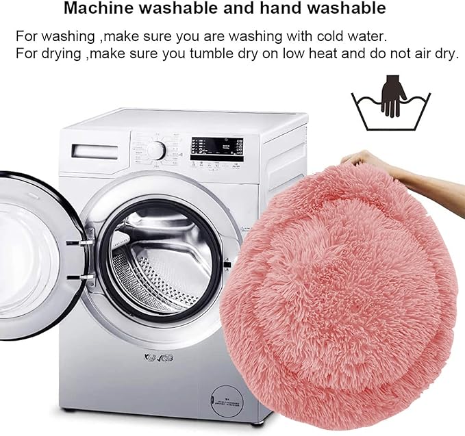 Nisrada Cat Beds for Indoor Cats,20 Inch Dog Bed for Small Melium Large Dogs, Washable-Round Pet Bed for Puppy and Kitten with Slip-Resistant Bottom