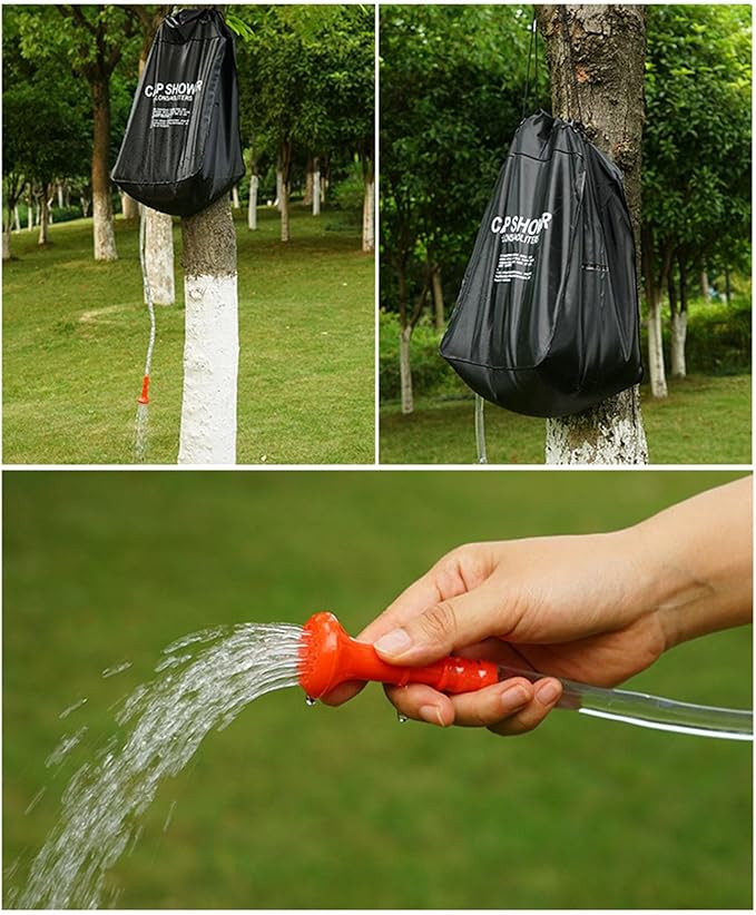 10 gallon/40L Portable Solar Shower Bag, Solar Heating Camping Shower Bag with Removable Hose, for Camping Gear, Surfing, Beach, Swimming, Outdoor Travel, Hiking, Genericozv8k1wgp9