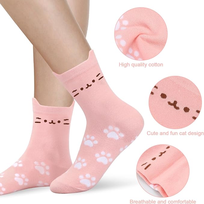 AGRIMONY Women's Cat Socks Cute Animal Socks Dog Valentines Easter Fun Gifts for Women