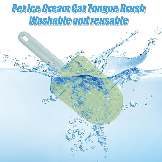 3pcs Cat Tongue Combs, Double Sided Cat Grooming Tongue Brush with Comfort Grip Handle Cat Tongue Licking Hair Comb Pets Shedding Brush for Grooming Hairballs & Keeping Clean