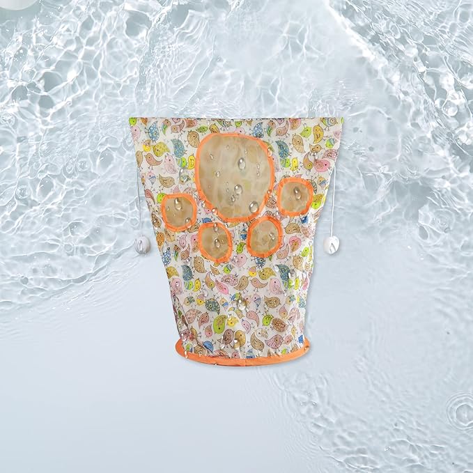 Andiker Cat Tunnel Bags for Indoor Cats, 13x17x12In Foldable Cat Crinkle Bag with 3 White Plush Balls and 1 Mouse 5 Holes for Kitten to Hide and Catch 3 Layers Cat Toy (Bird)