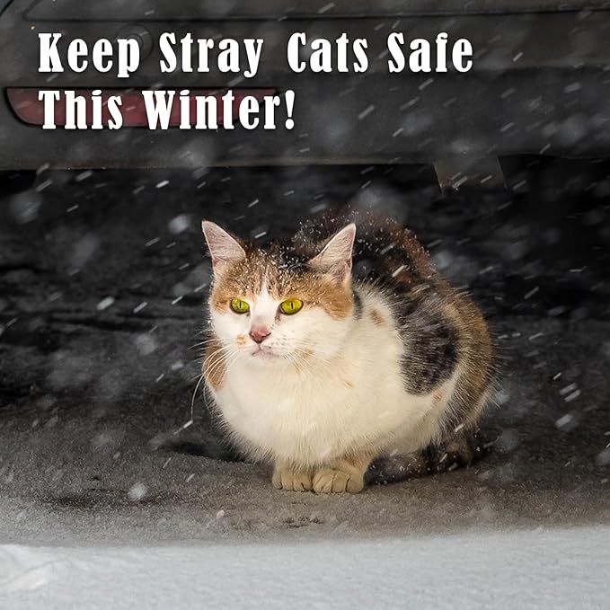 Kiroto Outdoor Heating Pad for Cats, Pet Heating Pad for Cats Outside, Waterproof Cat Warming Pad, Heated Cat Bed Safe Electric Heating Pad for Cat House, Feral Cat Heating Pad, 20" x 16"