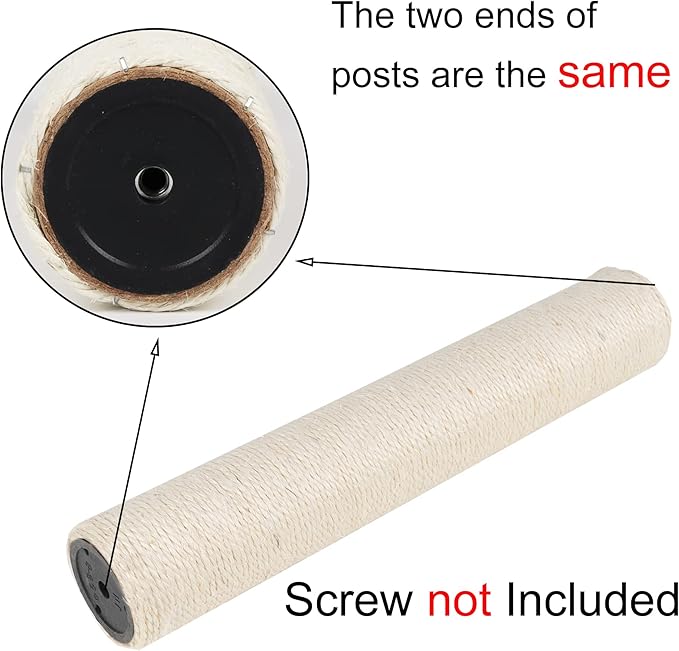 Dimaka Cat Scratching Post Replacement Pole, Cardboard and Sisal, 13.4in, 34cm